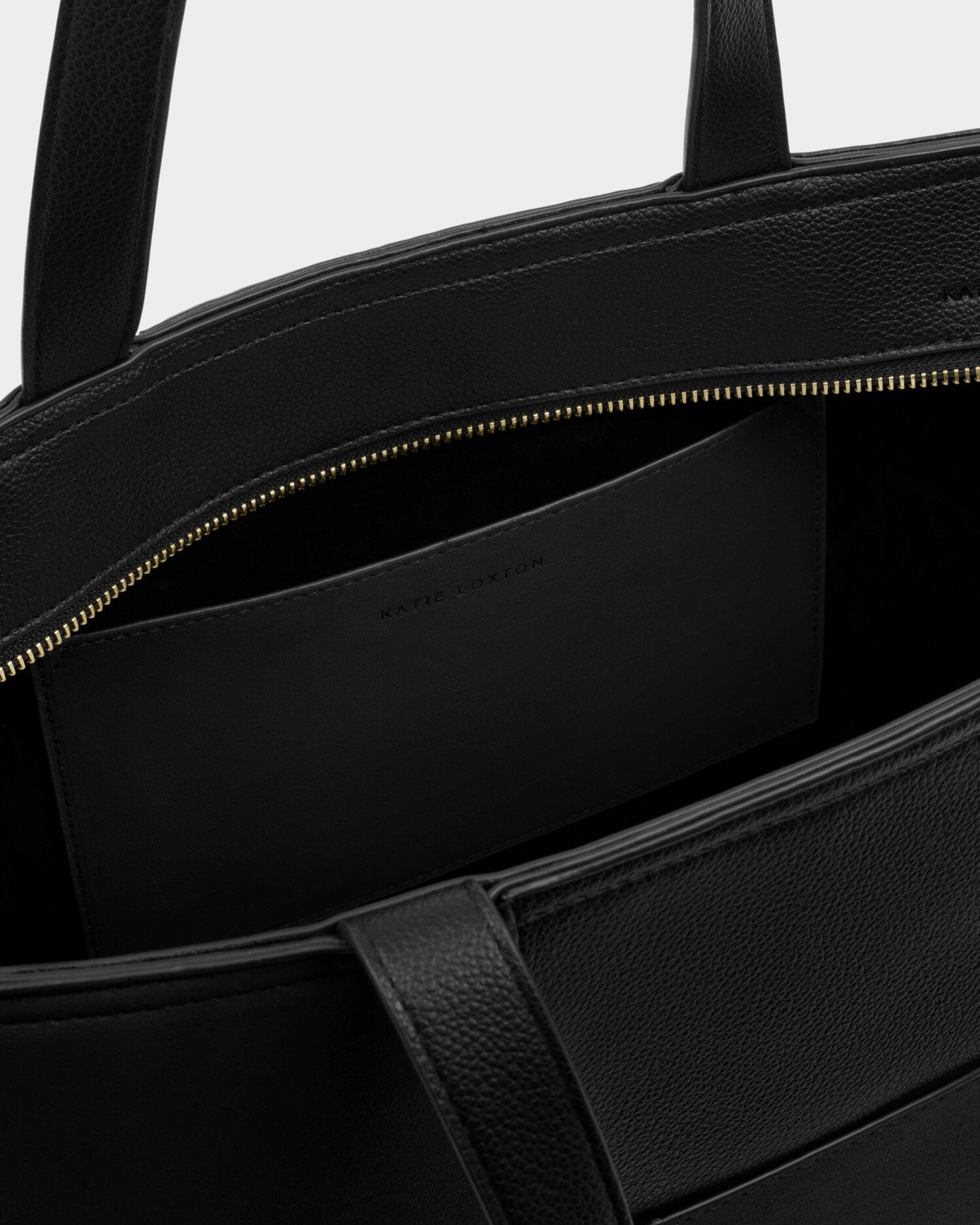 Taya Woven Suedette Tote Black | Katie Loxton