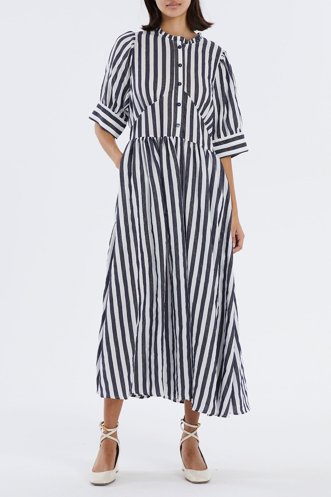 Boston Navy Stripe Dress | Lollys Laundry
