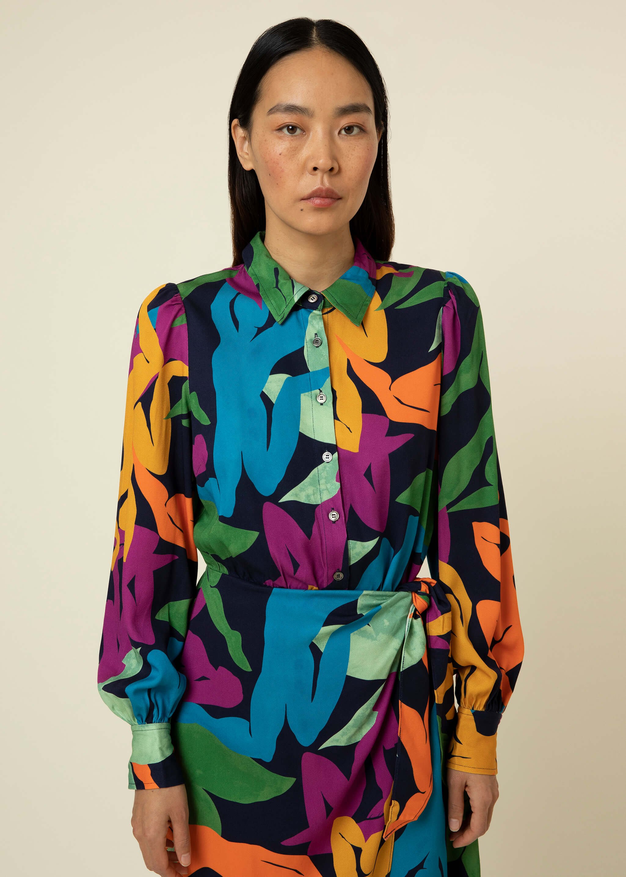 Printed odelie shirt dress | Frnch